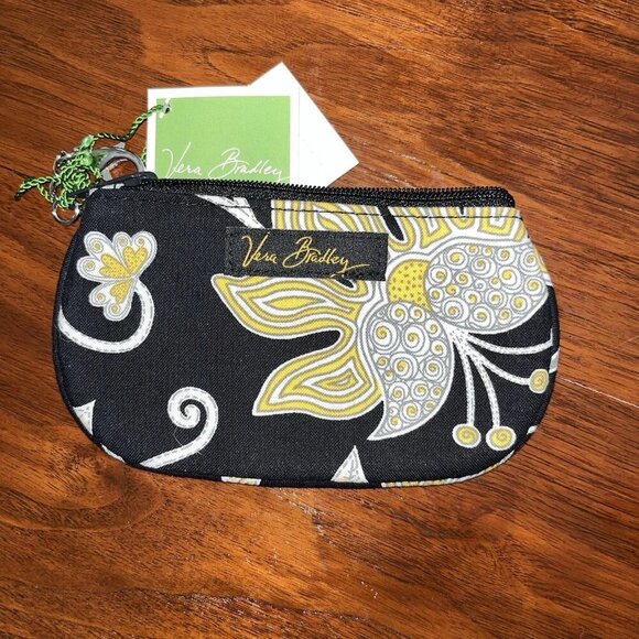 Vera Bradley 3 Piece Set Hipster Crossbody Purse glasses & ID case Yellow Bird - Picture 9 of 10